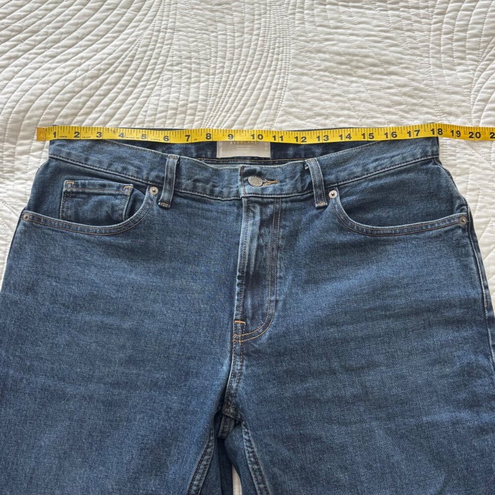 Everlane Slim Fit Jeans Men’s 33x32 Dark Wash Organic Cotton Denim - Picture 9 of 11